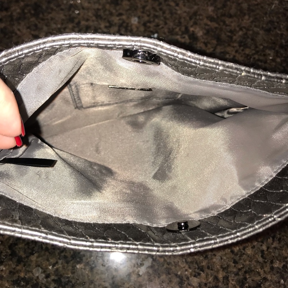 Style & Co Gray Python Clutch - image 2